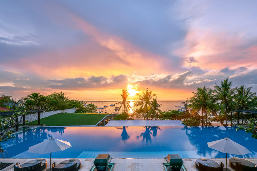 Tranquil Sunset Over Sanur Beach Sanur Bali